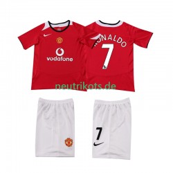 Fußballtrikot Manchester United Cristiano Ronaldo 7 Retro Kinder Heim 2004 2006 Kurzarm