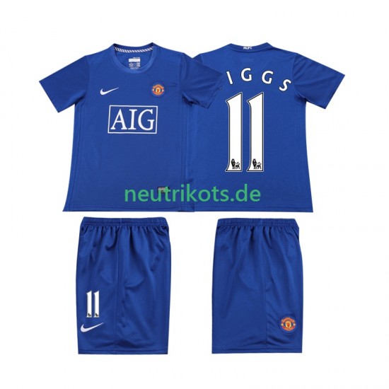 Fußballtrikot Manchester United GIGGS 11 Retro Kinder Auswärts 2008 Kurzarm