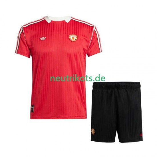 Fußballtrikot Manchester United d Icon Kinder Heim 2025-2026 Kurzarm