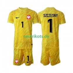 Fußballtrikot Polen Szczesny 1 Torwart Kinder Heim 2024 Kurzarm