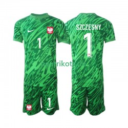 Fußballtrikot Polen Szczesny 1 Torwart Kinder Ausweich 2024 Kurzarm