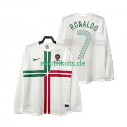 Fußballtrikot Portugal Cristiano Ronaldo 7 2012 Retro Herren Auswärts Langarm