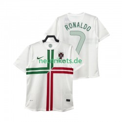 Fußballtrikot Portugal Cristiano Ronaldo 7 2012 Retro Herren Auswärts Kurzarm