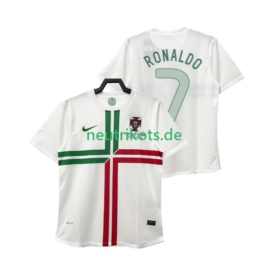 Fußballtrikot Portugal Cristiano Ronaldo 7 2012 Retro Herren Auswärts Kurzarm