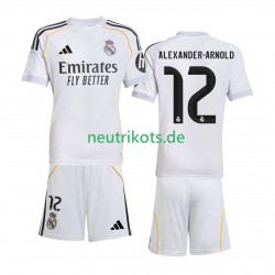 Fußballtrikot Real Madrid Alexander-Arnold 12 Kinder Heim 2025-2026 Kurzarm