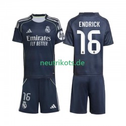Fußballtrikot Real Madrid Endrick 16 Kinder Auswärts 2025-2026 Kurzarm