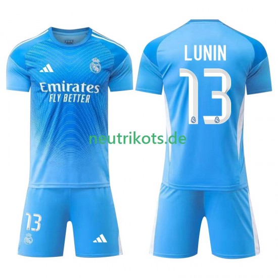 Fußballtrikot Real Madrid Andriy Lunin 13 Torwart Kinder Heim 2025-2026 Kurzarm