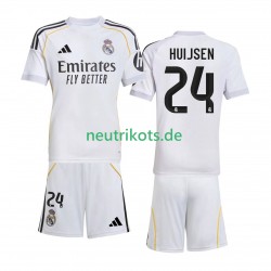 Fußballtrikot Real Madrid Huijsen 24 Kinder Heim 2025-2026 Kurzarm