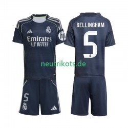 Fußballtrikot Real Madrid Jude Bellingham 5 Kinder Auswärts 2025-2026 Kurzarm