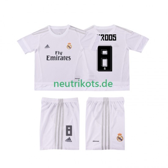 Fußballtrikot Real Madrid KROOS 8 2015 2016 Retro Kinder Heim Kurzarm