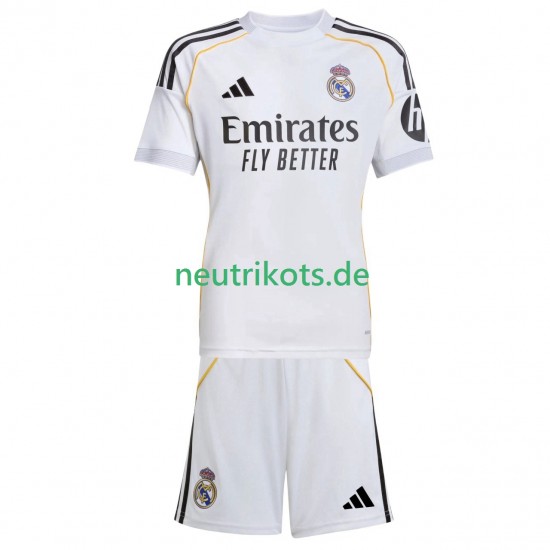Fußballtrikot Real Madrid Kinder Heim 2025-2026 Kurzarm