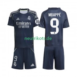 Fußballtrikot Real Madrid Mbappé Kylian 9 Kinder Auswärts 2025-2026 Kurzarm