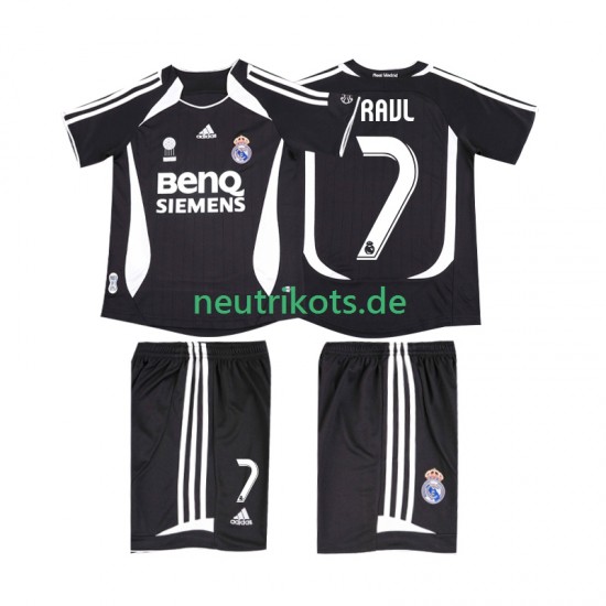 Fußballtrikot Real Madrid RAUL 7 2007 Retro Kinder Auswärts 2006 Kurzarm