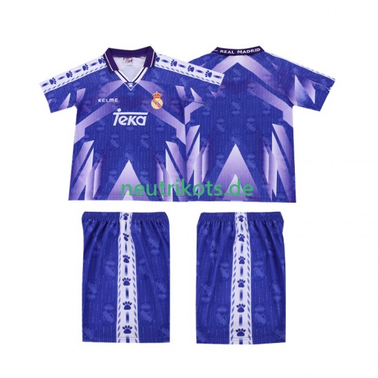 Fußballtrikot Real Madrid 1996-1997 Retro Kinder Auswärts Kurzarm