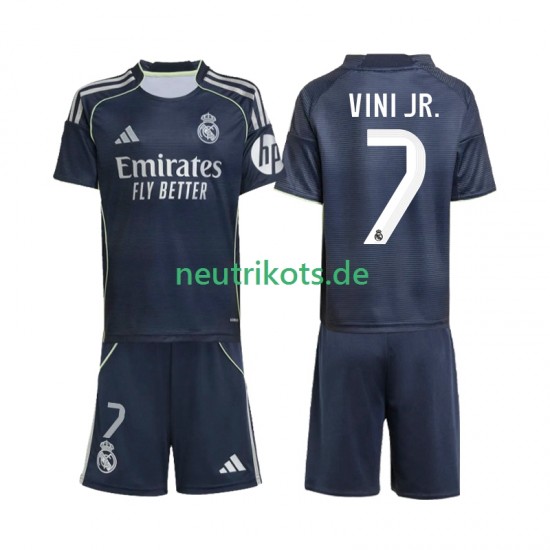 Fußballtrikot Real Madrid Vinicius Junior 7 Kinder Auswärts 2025-2026 Kurzarm