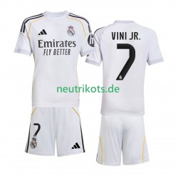 Fußballtrikot Real Madrid Vinicius Junior 7 Kinder Heim 2025-2026 Kurzarm