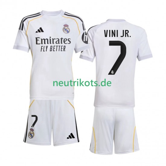 Fußballtrikot Real Madrid Vinicius Junior 7 Kinder Heim 2025-2026 Kurzarm