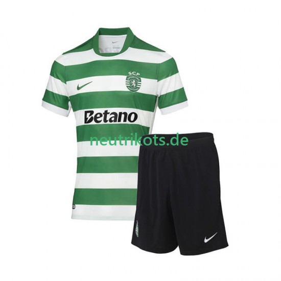 Fußballtrikot Sporting CP Kinder Heim 2025-2026 Kurzarm