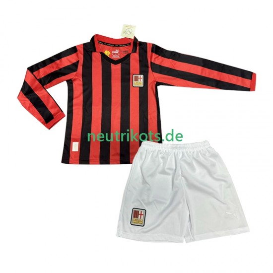 Fußballtrikot AC Mailand 125th Anniversary Kinder Heim 2024-2025 Langarm