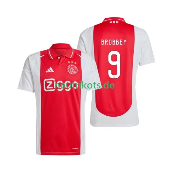 Fußballtrikot Ajax Amsterdam Brian Brobbey 9 Herren Heim 2024-2025 Kurzarm