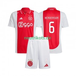 Fußballtrikot Ajax Amsterdam Henderson 6 Kinder Heim 2024-2025 Kurzarm