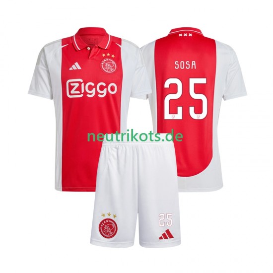 Fußballtrikot Ajax Amsterdam Wout Weghorst 25 Kinder Heim 2024-2025 Kurzarm