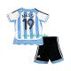 Fußballtrikot Argentinien Lionel Messi 19 Retro Kinder Heim 2006 Kurzarm