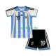 Fußballtrikot Argentinien Lionel Messi 19 Retro Kinder Heim 2006 Kurzarm
