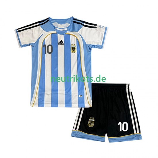Fußballtrikot Argentinien Maradona 10 Retro Kinder Heim 2006 Kurzarm
