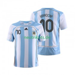 Fußballtrikot Argentinien Maradona 10 Retro Herren Heim 2006 Kurzarm