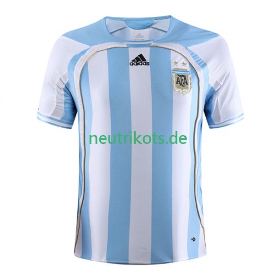 Fußballtrikot Argentinien Retro Herren Heim 2006 Kurzarm