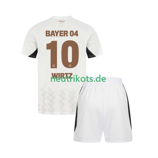 Fußballtrikot Bayer 04 Leverkusen Florian Wirtz 10 Kinder Auswärts 2024-2025 Kurzarm