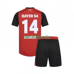 Fußballtrikot Bayer 04 Leverkusen Patrik Schick 14 Kinder Heim 2024-2025 Kurzarm