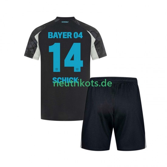 Fußballtrikot Bayer 04 Leverkusen Patrik Schick 14 Kinder Ausweich 2024-2025 Kurzarm