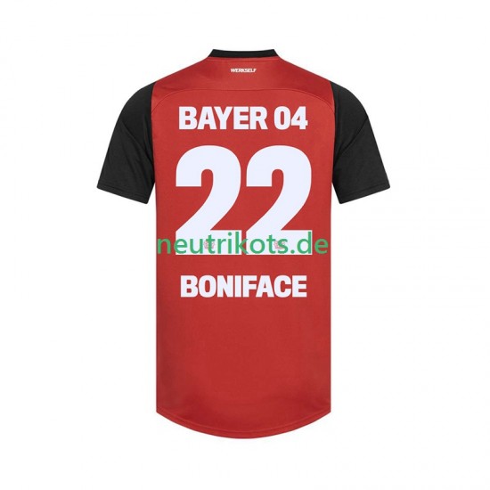 Fußballtrikot Bayer 04 Leverkusen Victor Boniface 22 Herren Heim 2024-2025 Kurzarm