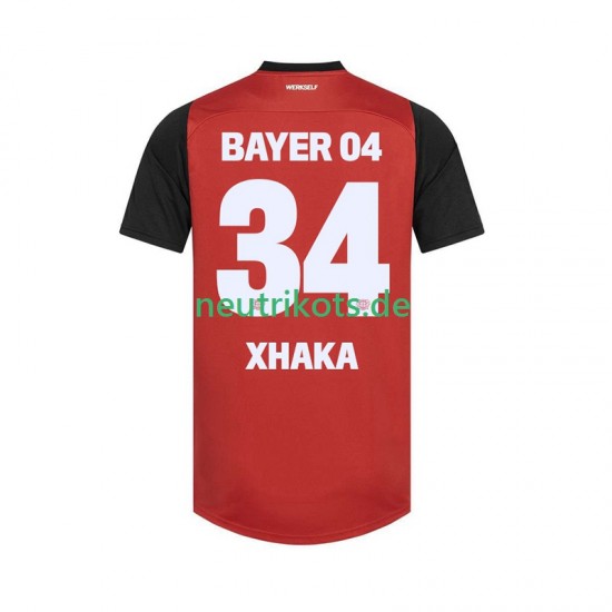 Fußballtrikot Bayer 04 Leverkusen XHAKA 34 Herren Heim 2024-2025 Kurzarm