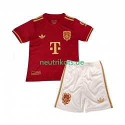 Fußballtrikot FC Bayern München 125th Anniversary Red Kinder Heim 2024-2025 Kurzarm