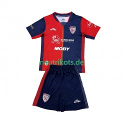 Fußballtrikot Cagliari Kinder Heim 2024-2025 Kurzarm