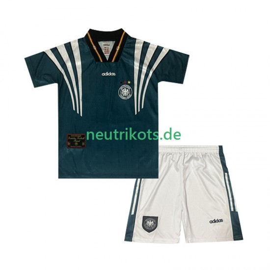 Fußballtrikot Deutschland 1996 Retro Kinder Auswärts Kurzarm