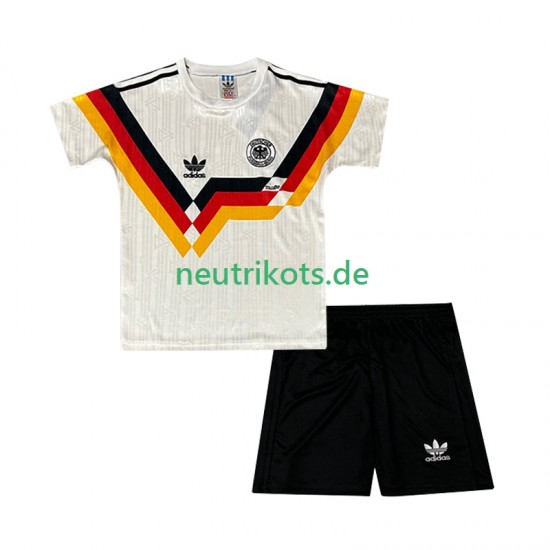 Fußballtrikot Deutschland 1990 Retro Kinder Heim Kurzarm