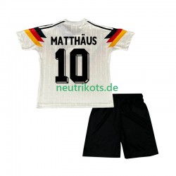 Fußballtrikot Deutschland Matthaus 10 1990 Retro Kinder Heim Kurzarm