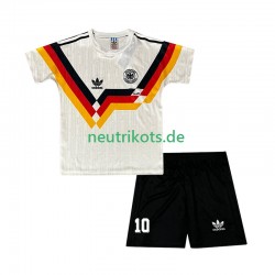 Fußballtrikot Deutschland Matthaus 10 1990 Retro Kinder Heim Kurzarm