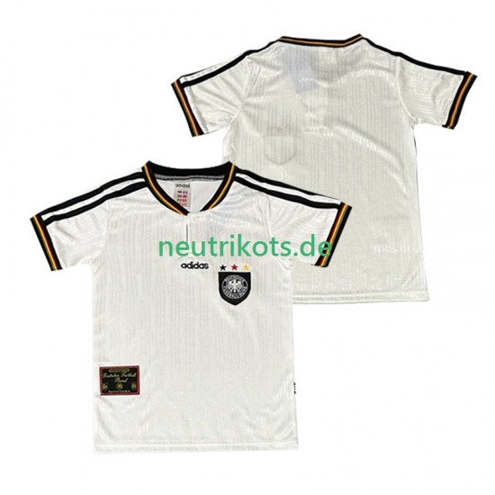 Fußballtrikot Deutschland 1996 Retro Herren Heim Kurzarm