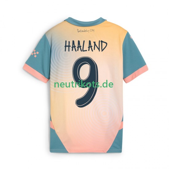 Fußballtrikot Manchester City Haaland 9 Herren Viertes 2024-2025 Kurzarm