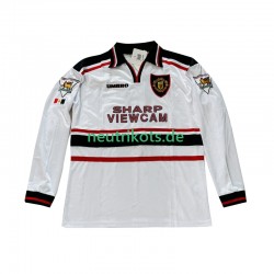 Fußballtrikot Manchester United Beckham 7 1998 Retro Herren Auswärts 1999 Langarm