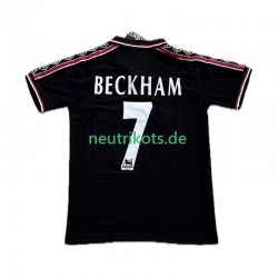 Fußballtrikot Manchester United Beckham 7 1998 Retro Herren Ausweich 1999 Kurzarm