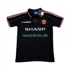 Fußballtrikot Manchester United Beckham 7 1998 Retro Herren Ausweich 1999 Kurzarm