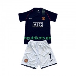 Fußballtrikot Manchester United Cristiano Ronaldo 7 2007 Retro Kinder Auswärts 2008 Kurzarm