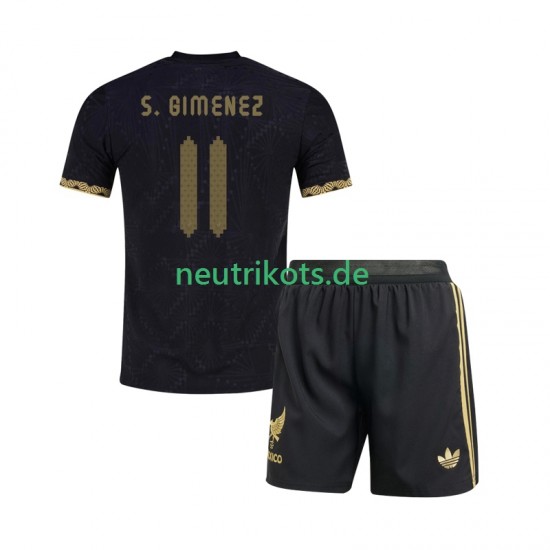 Fußballtrikot Mexiko Santiago Gimenez 11 Gold Cup Kinder Heim 2025 Kurzarm