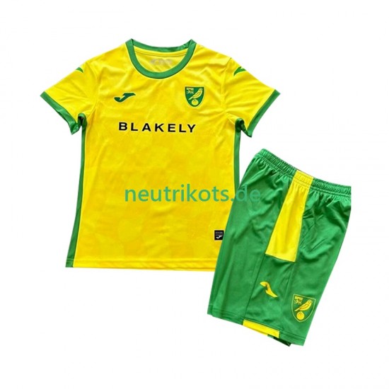 Fußballtrikot Norwich City Kinder Heim 2024-2025 Kurzarm
